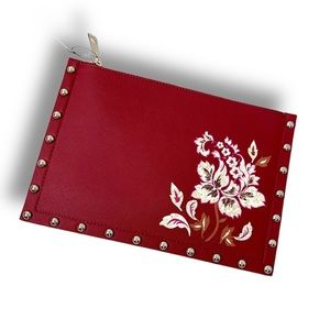 NWT White House Black Market Floral Studded Clutch Purse
